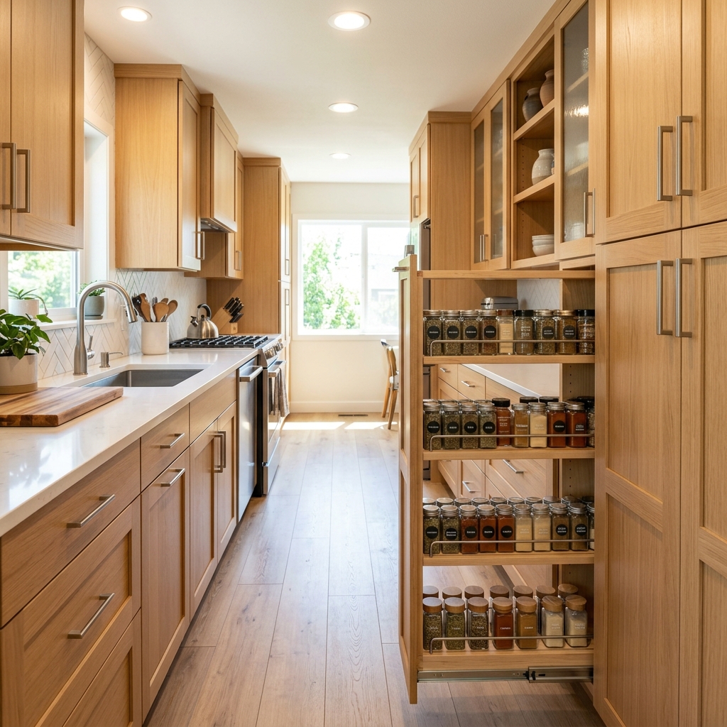 Galley Style Shaker Kitchen in Redolich